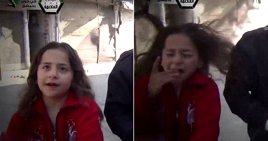 叙利亚儿童受访现场遭遇爆炸惊魂