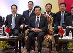 胡锦涛出席金砖国家领导人第四次会晤小范围会谈