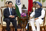 胡锦涛主席会见印度总理辛格
