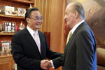 吴邦国会见西班牙国王