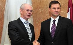 欧洲理事会主席范龙佩访问拉脱维亚