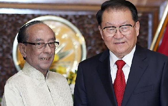 李长春会见孟加拉国总统拉赫曼