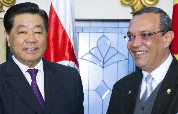 贾庆林会见哥斯达黎加立法大会主席格拉纳多斯