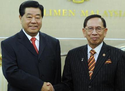 贾庆林会见马来西亚上议院议长