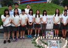 首尔民众追悼韩亚客机失事遇难中国女生