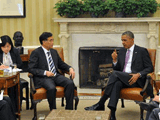 美国总统奥巴马会见汪洋和杨洁篪