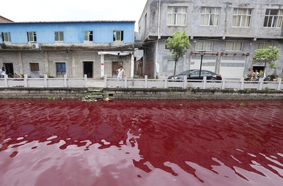 温州内河河水一夜变&ldquo;血水&rdquo; 周边无化工企业