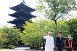 安倍晋三陪同莫迪参观京都东寺（组图）