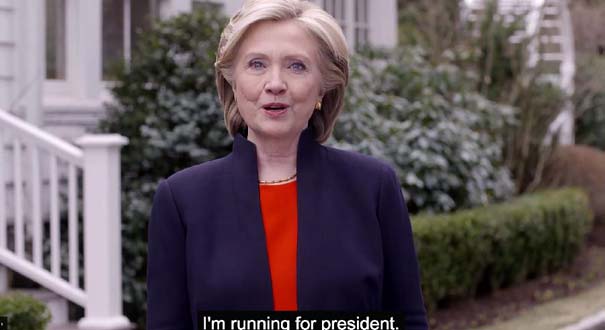 希拉里·克林顿正式宣布参加2016年美国总统大选（高清组图）