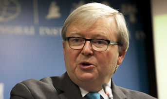 外媒称澳前总理陆克文遭逼退时&ldquo;曾盼希拉里安慰&rdquo;