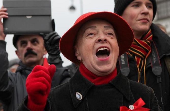 俄罗斯纪念十月革命98周年（组图）