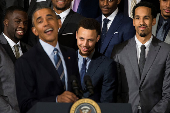 盘点历年访白宫照:库里几率远超总统候选人?