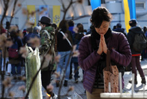 东京民众纪念&ldquo;3.11&rdquo;地震4周年