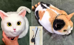 日本时尚:仿真猫咪包