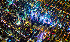 高空拍大都市绚丽夜景