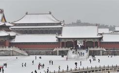 各地著名地标美丽雪景