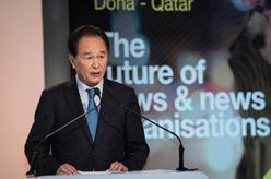 世界媒体峰会在多哈开幕 新华社社长蔡名照提出三点倡议