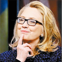 希拉里新自传曝"双性恋" 同性恋人是同窗出身名门