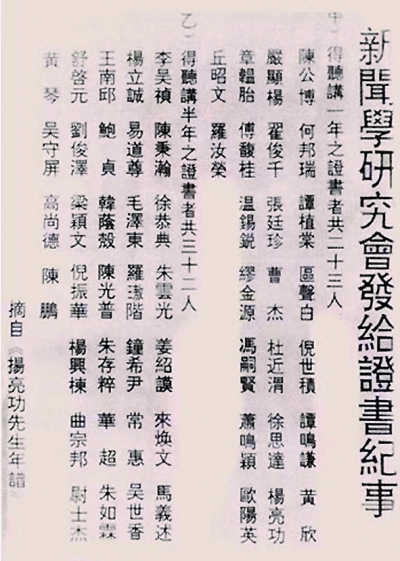 中国新闻学和新闻教育的摇篮