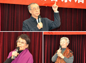 方明葛兰雅坤等三位老播音员为大家即兴朗诵名诗名篇