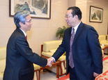 周锡生会见中日韩三国合作秘书处秘书长