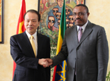 埃塞俄比亚副总理兼外交部长海尔马里亚姆会见新华社总编辑何平