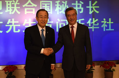 潘基文访问新华社