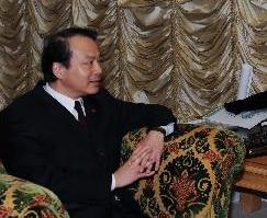 何平与卡塔尔首相兼外交大臣哈马德会谈