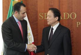 墨西哥参议长希尔会见中国新华社总编辑何平