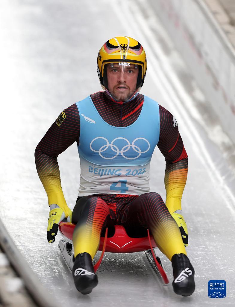雪橇男子单人赛:德国选手约翰内斯·路德维希夺冠_北京2022年冬奥会