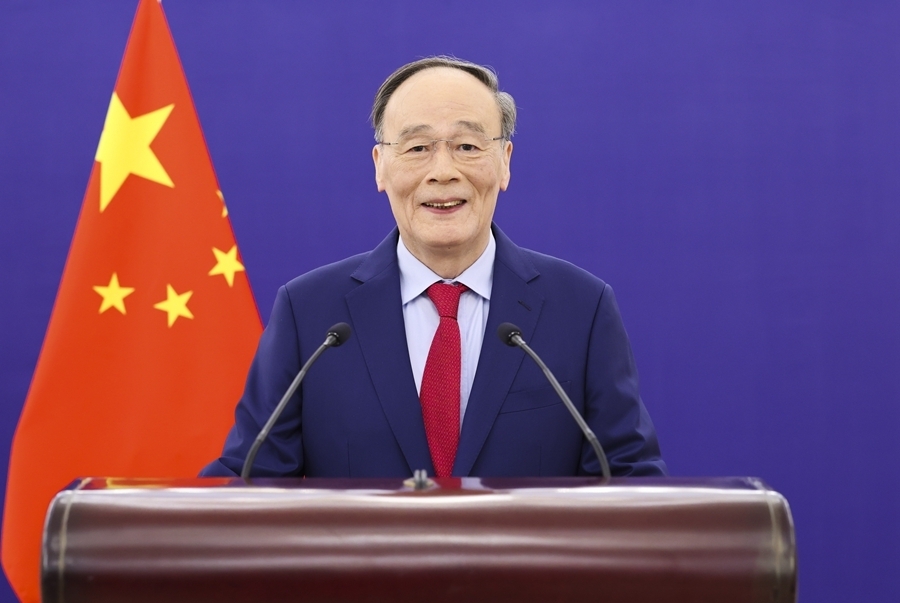 王岐山在"一个海洋"峰会高级别会议上发表致辞-新华网