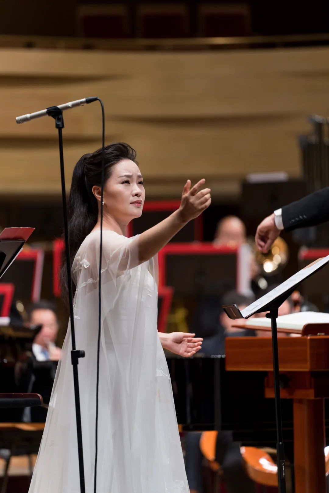 在本场音乐会上,笙演奏家张梦,琵琶演奏家韩妍,二胡演奏家祝云琦,钢琴