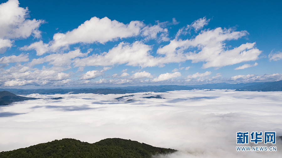 雨后云南大围山现云海景观云雾缭绕仙气十足