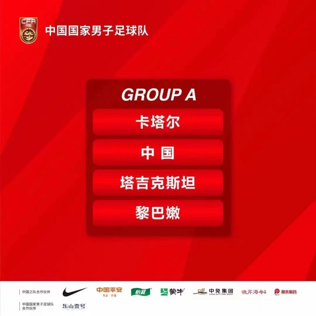 亚洲杯足球赛抽签揭晓 中国男足与卡塔尔、塔吉克斯坦和黎巴嫩队同组-新华网