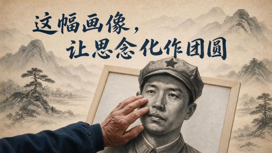 这幅画像，让思念化作“团圆”