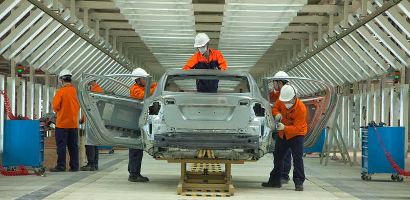 沃尔沃成都工厂生产线