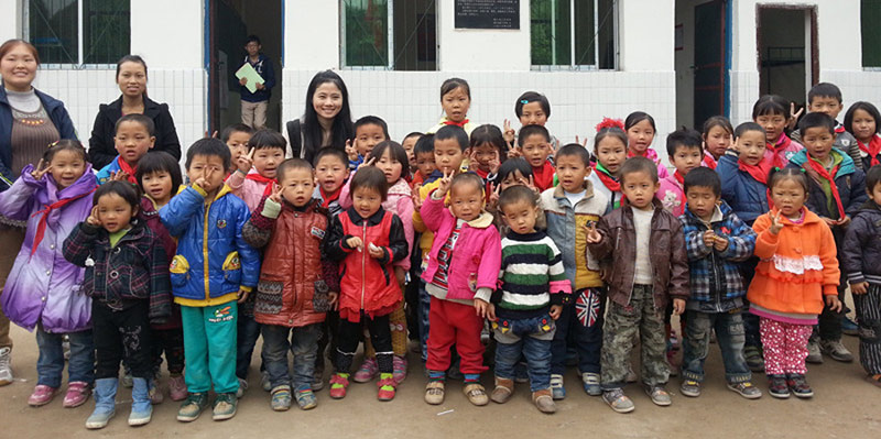 2013年广汽丰田“阳光博教育”行动之小学回访活动现场