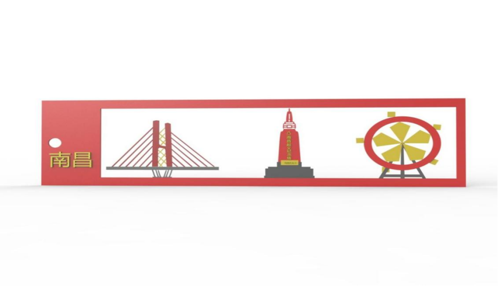 6969南昌红色文创书签:运用了八一大桥,八一南昌起义纪念塔和南昌