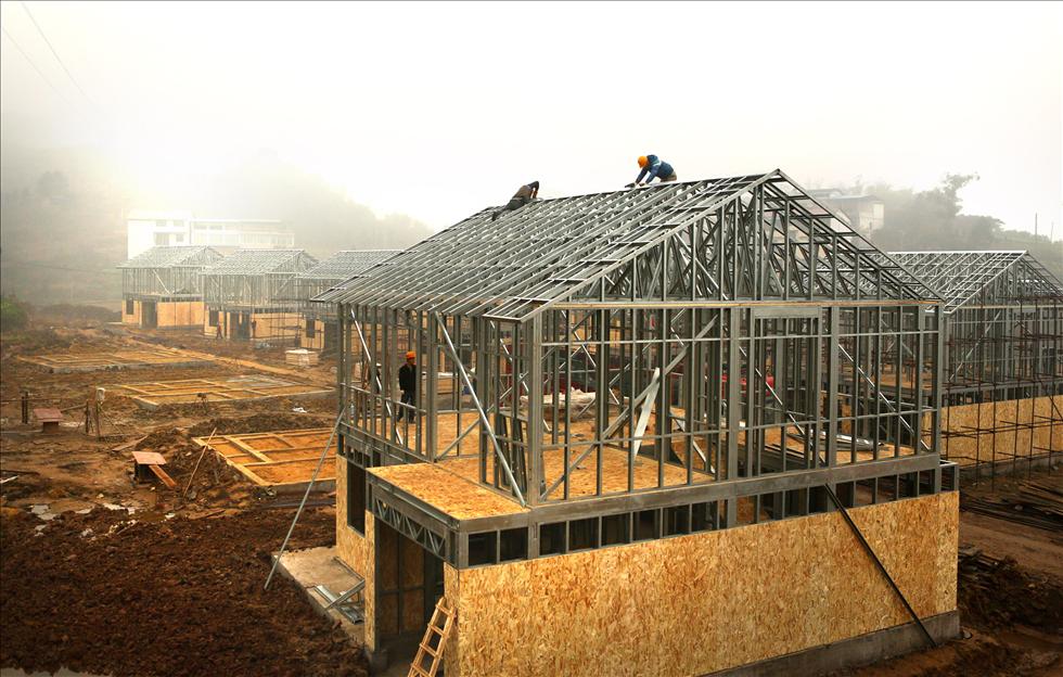 新型节能拼装房现四川广安乡村