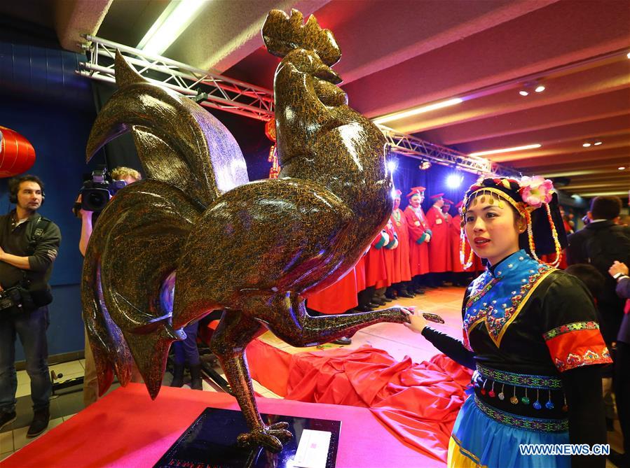 BELGIUM-DINANT-ROOSTER STATUE