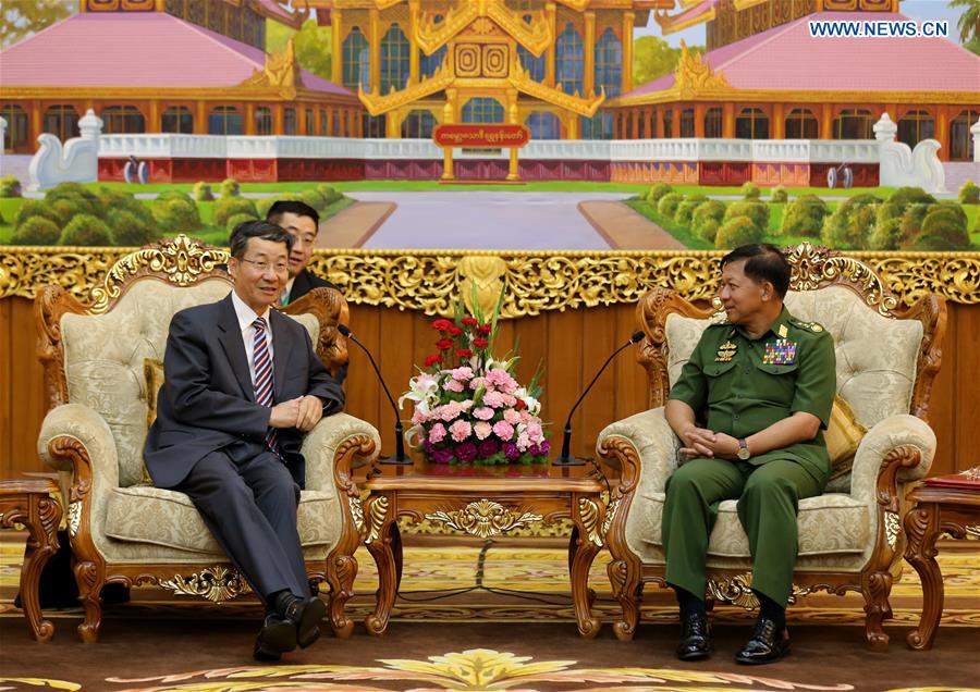 MYANMAR-NAY PYI TAW-CHINA-SUN GUOXIANG-MEETING