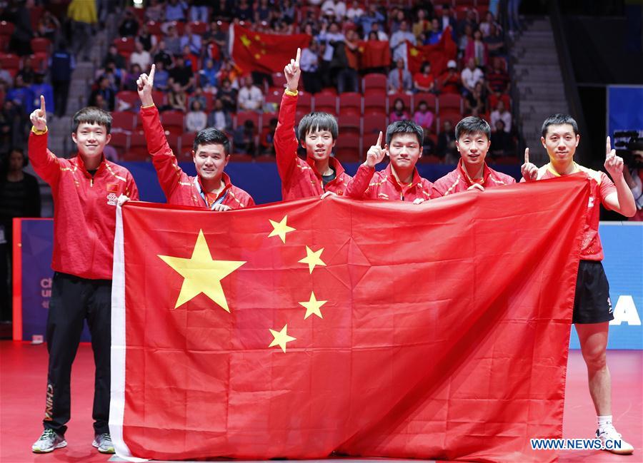 China's men's team win 9th consecutive title at table tennis worlds - Xinhua | English.news.cn