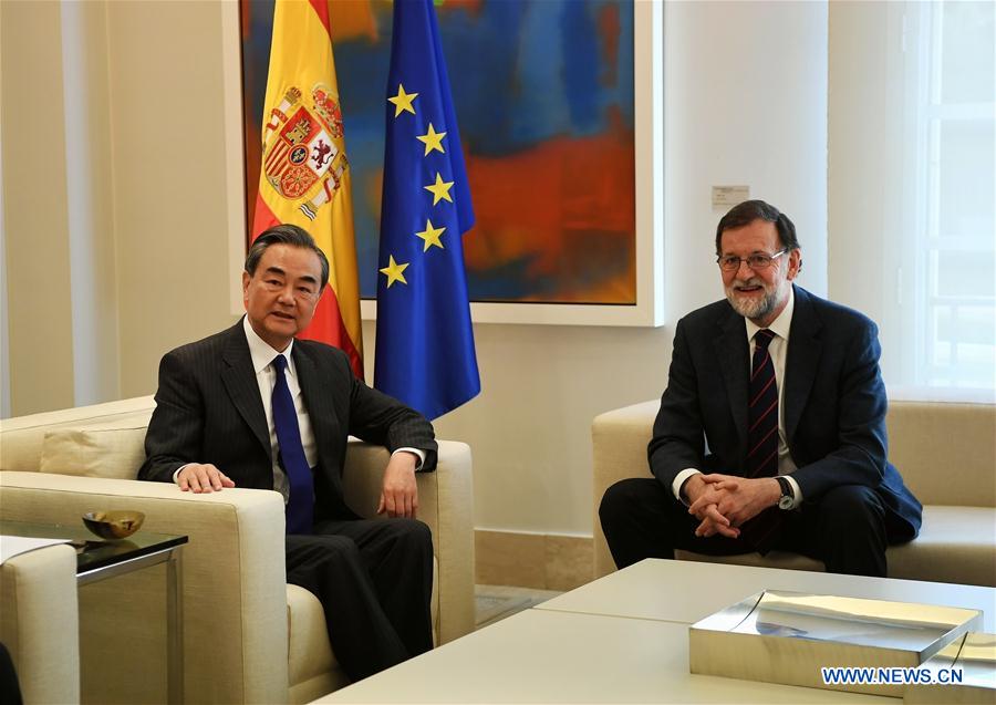 spanish pm meets chinese state councilor wang yi in madrid