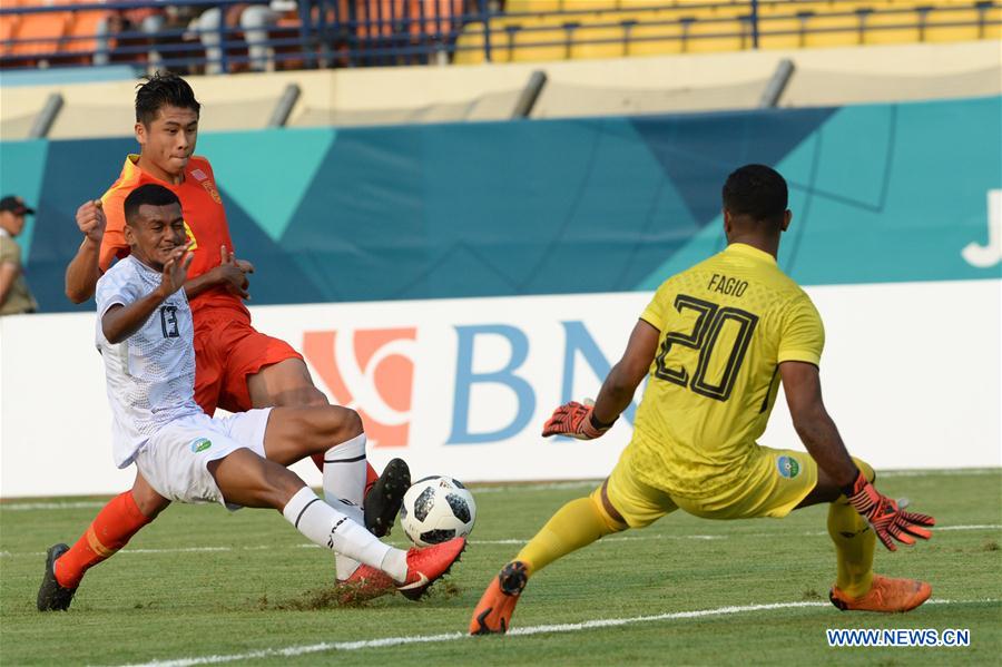 China beats Timor Leste 6-0 during Men's Football Group C match at ...