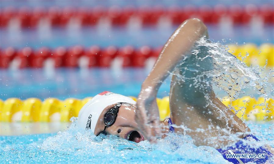 wang jianjiahe of china wins womens 800m freestyle final at