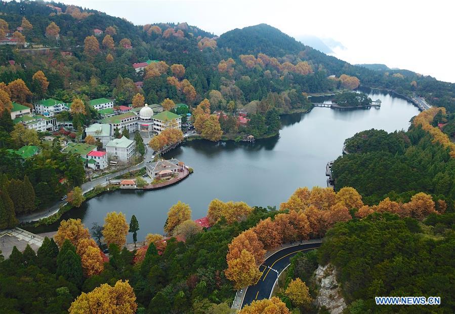 autumn scenery of lushan mountain scenic resort in chinas