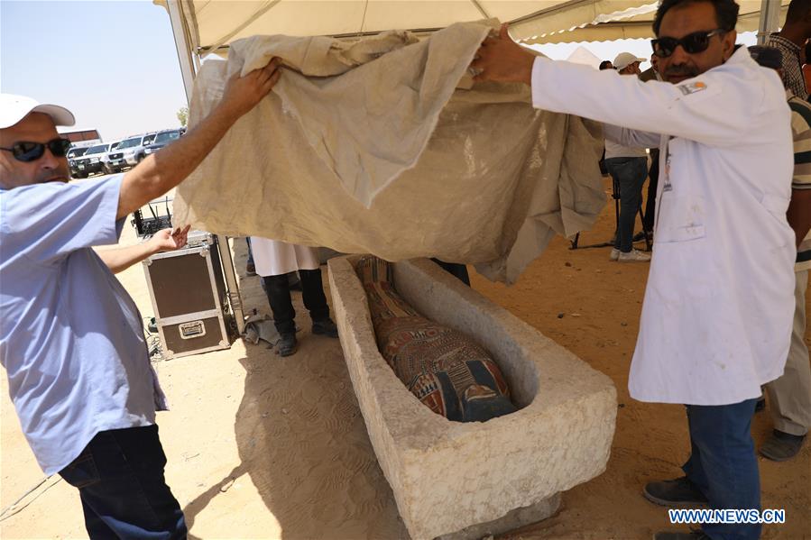 EGYPT-GIZA-BENT PYRAMID-OPENING