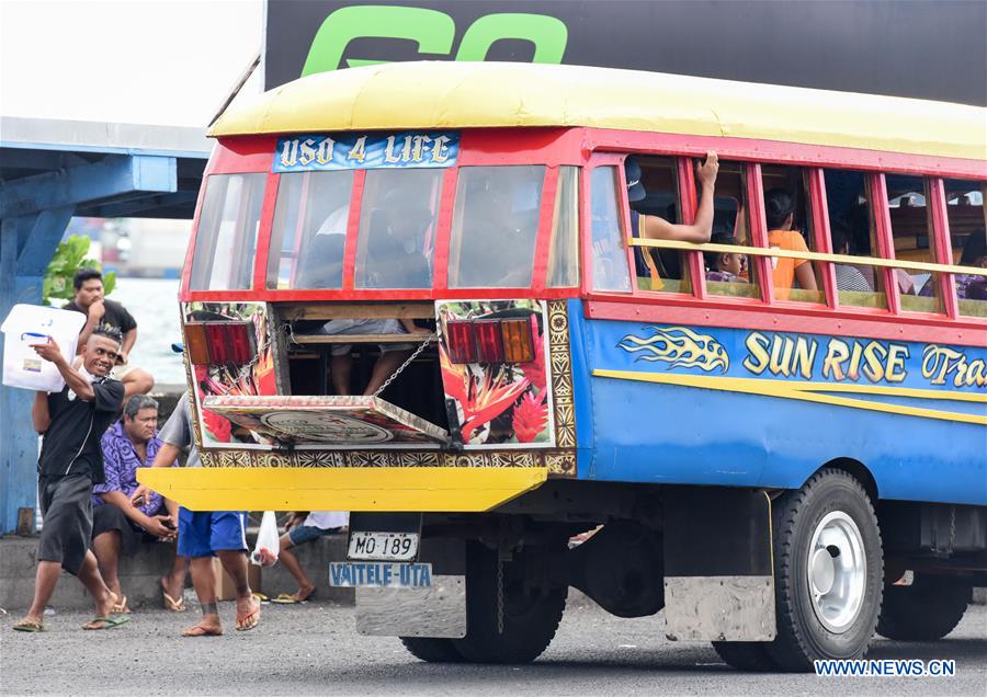 SAMOA-APIA-DAILY LIFE-PUBLIC TRANSPORT-BUSES