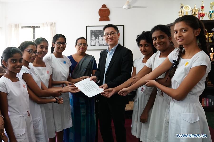 SRI LANKA-COLOMBO-STUDENTS-COVID-19-CHINA-SUPPORT