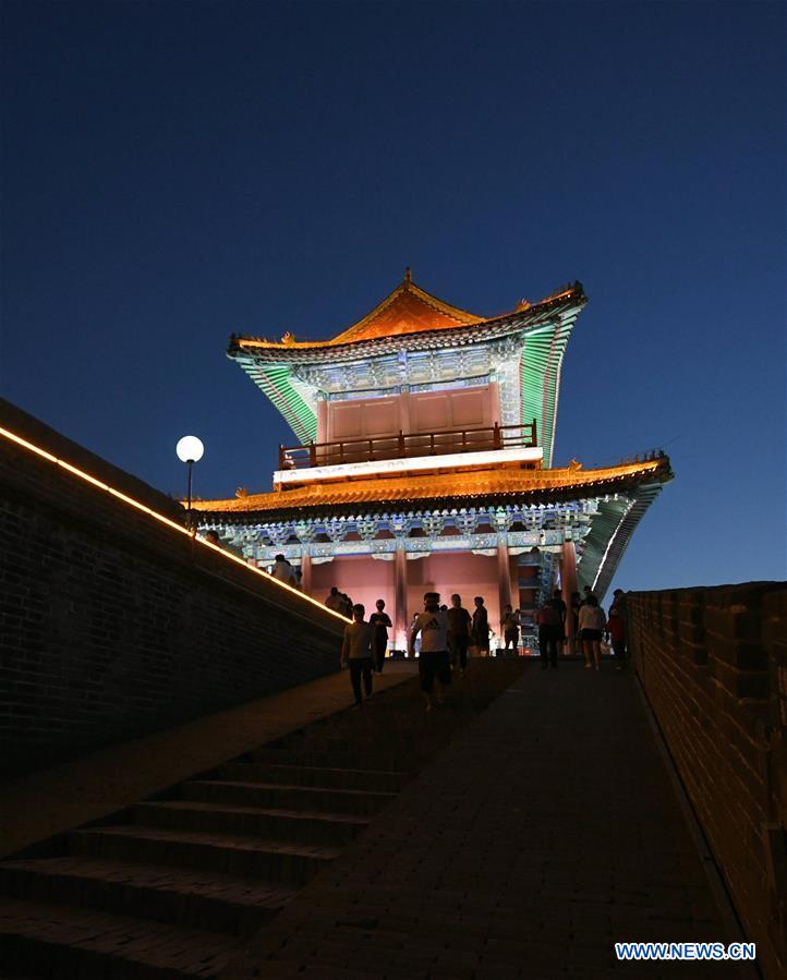 Night view of Zhengding ancient town in Shijiazhuang, N China - Xinhua ...